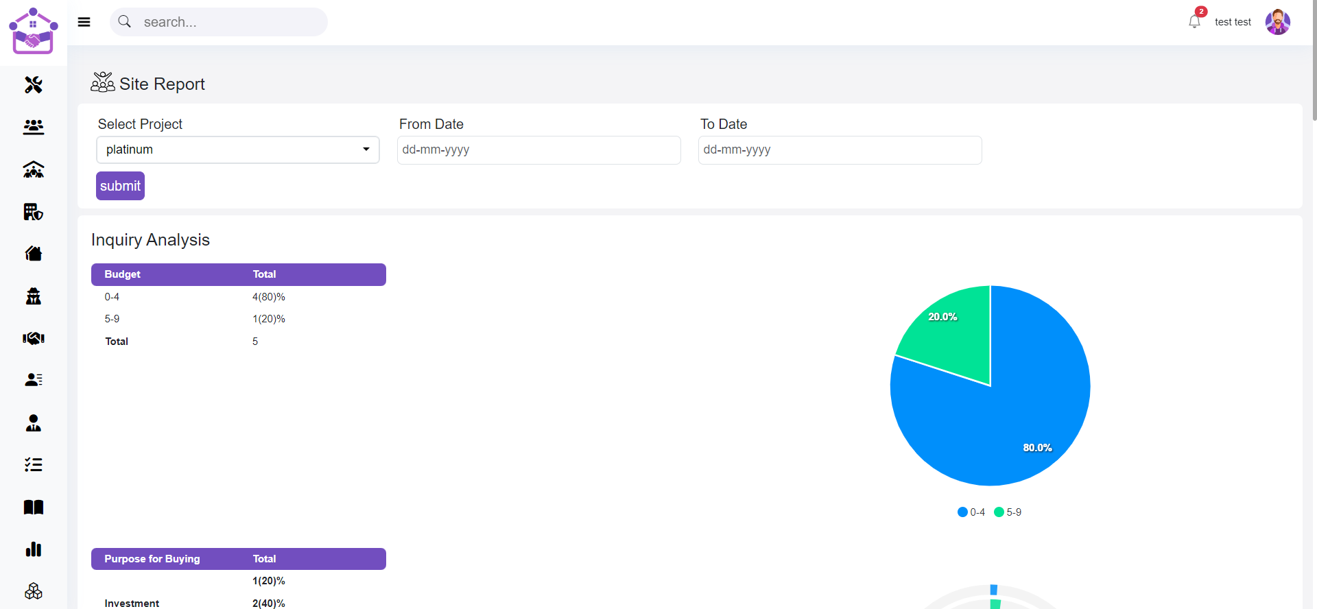 realtosmart dashboard preview